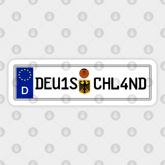 Germany car license plate Sticker by Travellers